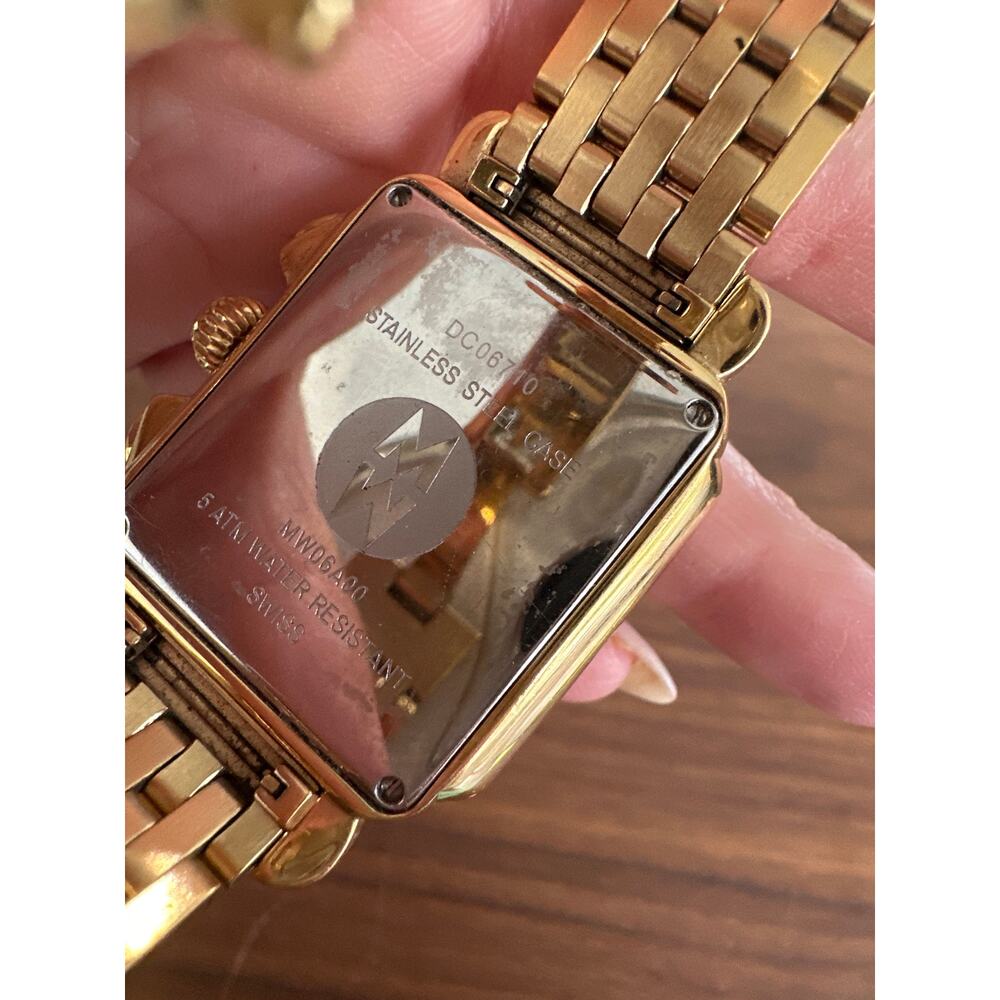 Michele Deco 18K Gold Plated Stainless Steel 33mm Watch - Picture 10 of 10